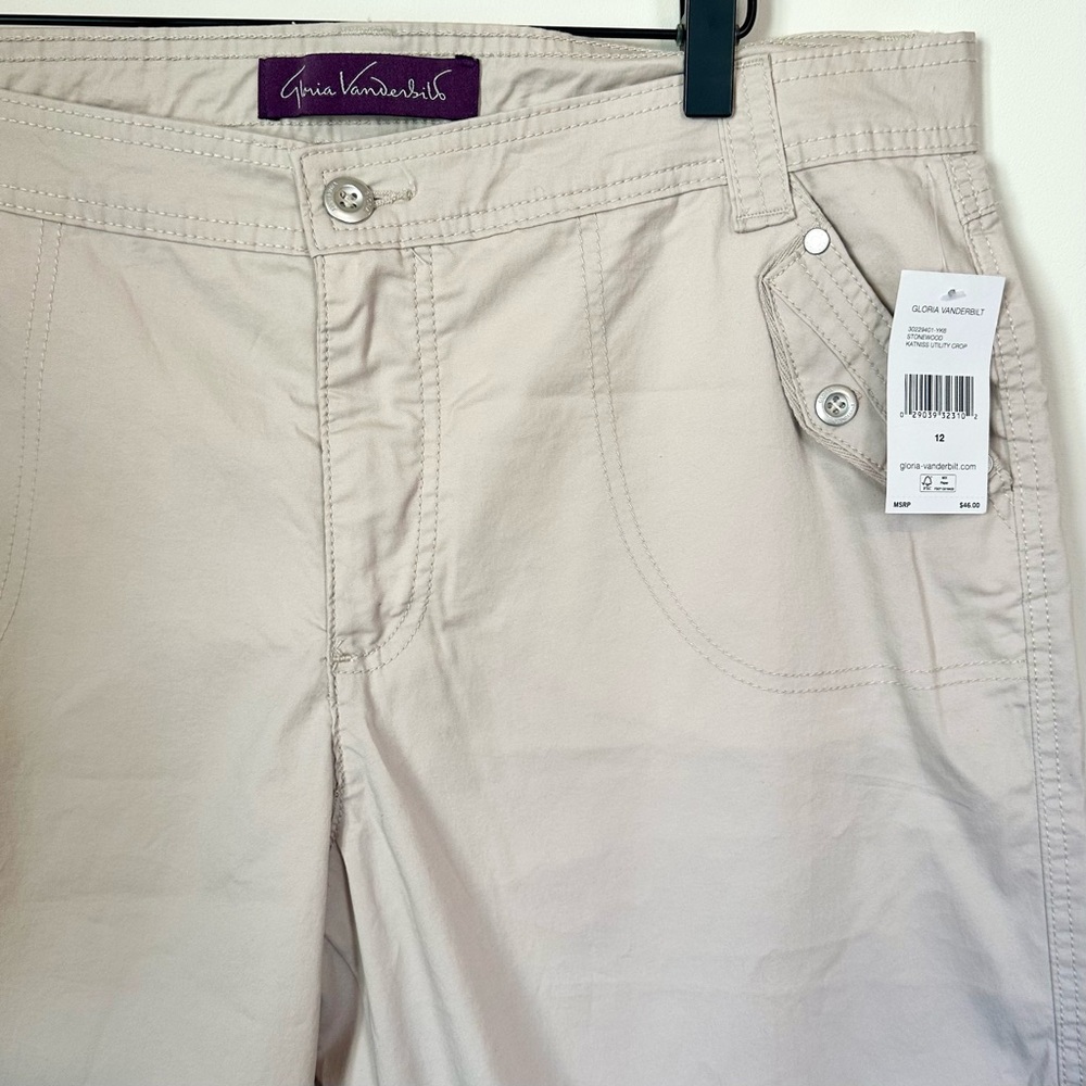 NWT Gloria Vanderbilt Katniss Utility Crop Shorts - Size 12 - Picture 5 of 7